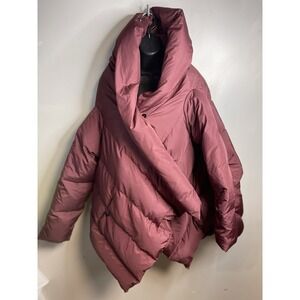 NWT Orolay American Style Womens Cape Cloak Duck Down Puffer Jacket Mid Long